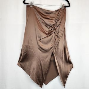 Brown silk skirt  size 10 by Kenzie